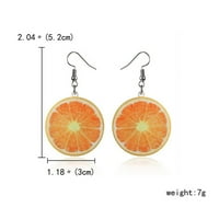 Par modne naušnice kreativne narančaste naušnice na narančastoj naravni nakit