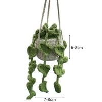 Hymarket Slatko Crochet Clochet Car Cour Ornament sa vezičama - Jednostavno viseće, BOHO Pletene Breted