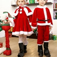Dječji božićni kostim, crvena Santa Claus Gold plišana odjeća za dječake i djevojke