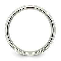 Čvrsti sterling srebrni mat brušeni završetak jedinstveni muški vjenčani prsten veličine 10,5