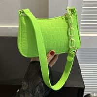 Dijamantna modna torba na ramenu Žene Bagering Bag Alligator uzorak za posao, maslinasto zeleno