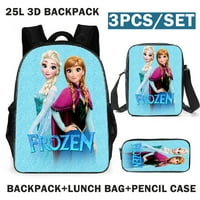 Frozen Elsa Anna ruksak za školu, ruksake za tinejdžere, torbu za ručak ručak i futrolu za olovke, ruksak za princeze