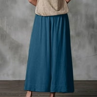 Naughtyhood posteljina hlače, ženske casual labavo vrećice džepne hlače modne pantalone za repute Količine