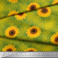 Soimoi Rayon tkanina odlazi i suncokret cvjetni ispis tkanini sa širokim dvorištem