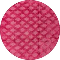 Ahgly Company u zatvorenom okruglom sažetkom vruće duboke ružičaste apstraktne prostirke, 6 'okruglo
