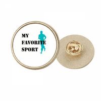 Kao sportski fitnes uravnotežen jogging okrugli metalni zlatni pin broš snimka
