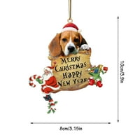DTIDTPE Božićne ukrase, kućni dekor Dog Božićni ukras ukras lijepi drveni poklon ukras za ornament za