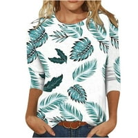 Zunfeo ljetne bluze za žene labave fit crewneck rukave za jesen na vrhu ležerne trendi grafičke majice