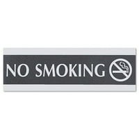 2pk Nadzorni serija serija uredski znak, ne pušenje, 3, crno srebro