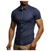 Mornarička majica Muška ležerna poslovna pitanja Majica s kratkim rukavima