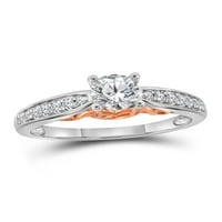 14kt bijelo zlato okruglo Diamond Solitaire svadbeni vjenčani prsten za vjenčanje CTTW