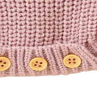 Groanlook Newborn Slatka čvrsta boja Romačice Postavi pleteni dugi rukav dva odjeća Travel Crew vrat