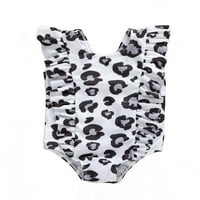 Toddler Baby Girl Jedan kupaći kostim ruffle rukavice Leopard kupaći kostim