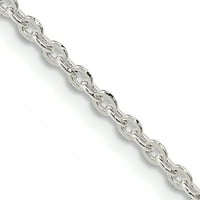 Sterling srebrni lanac s ravnim kablom