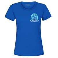 Trgovina4EVeve Žene nosimo plavu za autizam Grafički majica s dugim džepom Srednja kraljevska plava