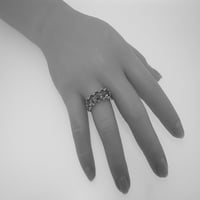 Britanci napravio 9k žuto zlato prirodno rubin ženski vječni prsten - veličine opcija - veličina 9,25