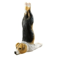 Dizajn Toscano Zen of Canine Bowwowsona Dachshund Yoga statue pasa