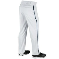 Otvorene bajbol pantalone s otvorenim dnom sa pletenom, za odrasle, 3x-velika, bijela s pletenom mornaricom
