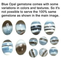 Prirodni plavi Opal prsten Sterling srebrni ručni nakit