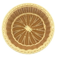Okrugla tkana voćna korpa za kućnu držač kruha plastična košarica mješovite boje