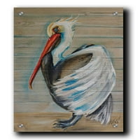 Epic Art 'Pelikan' autor: Molly Susan jaki akrilni stakleni stakleni zid Art, 12 x16