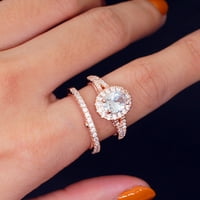 Zaručni prsten set prerušiti se hipoalergenic šik dama obećava vjenčani prsten
