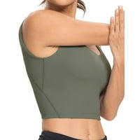 Anuirheih Ženski remen Sportski grudnjaci Bežični prednji čvor ultra tanka prozračna podstavljena joga