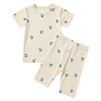 TOSMY Ljeto novo dječje pidžame čisto pamučne kože prilagođene srednjem dijelu dječjih dječjih dječjih