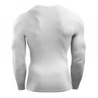 Men Pro Sportska majica Brze suho tekuće majice Teretana odjeća Fitness Basketball Jersey Trčanje, bijeli