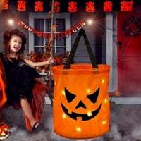 Svijetli torbu za slatkiši za Halloween, LED bundeva trik ili tretira tačaka
