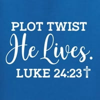 Divlja bobby parcela Twist on živi Luka 24: nadahnuće hrišćanske majice dugih rukava, kraljevska, mala