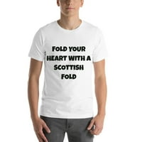 3xl preklopite svoje srce sa škotskim preklopom zabavnim stilom kratkih rukava majica po nedefiniranim