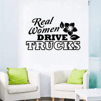 Real Woman Voze kamioni - Kamion citati vozač kamiona Truck Jumbo kamion Silhouette Vinil zidna umjetnička