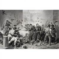 MASSACHUSTETTS MILITIJA Prolazi kroz Baltimore Pennsylvania 1861. Artist f.o.c. Darley Poster Print,