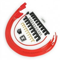 Spark čep set - univerzalna - crvena žica sa crvenim ravnim čizmama