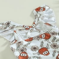 SprifAllBaby Kids Baby Girls Ljetni romske kupaći kostim, slatki rukavac bez rukava od krave ruff-hawing