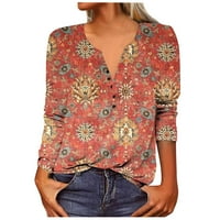 Žene plus veličine vrhovi cvjetne modne bluze s rukavima Ljetne ženske majice l