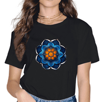 Estetska majica mandale cvjetni cvijet mandala poklon majica majica crna 2x-velika