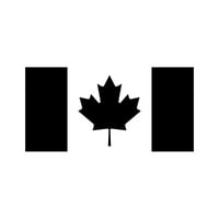 Kanadska naljepnica zastava naljepnica Die Cut - samoljepljivi vinil - Vremenska zaštitna - izrađena