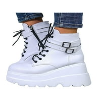 Sanviglor Womens Boots Bool Blok Boot Boolies Mid Heel Casual Party Lagan protiv klizanja Bootie Fashion