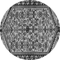 Ahgly Company u zatvorenom okruglom perzijskim sivim tradicionalnim prostirkama, 3 'runda