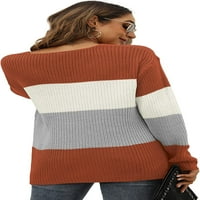 Kokopeauntni pad džempera za žene Blok u boji Ženski pulover džemperi crveni xxl