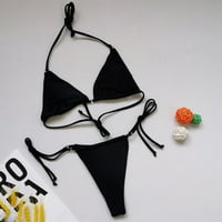 Ženski kupaći kostimi Bikini kupaći kostim za kupanje na plaži kupaći kupaći kostimi Split bikini crni