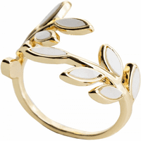 Zlato od nehrđajućeg čelika za pozlaćene listove lišća lovora Podesivi nakit prstena