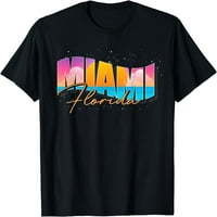 Državni ljetni odmor Tropska južna plaža Miami Florida majica Crna 2x-velika