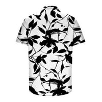 Penkiiy Men Modne casual gumbi Havaji Ispis Otkažiranje bluza s kratkim rukavima bluza za žene s kratkim