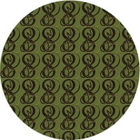 Ahgly Company u zatvorenom okruglom uzorkovima maslinasto zelenila zelene površine, 5 'krug