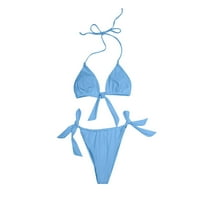 Ženski kupaći kostimi modni čvrsti kolor cijevi vrhunske bomppy bikini kupaći kostim