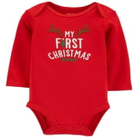 Dojenčad dječaci Crveni Santa's Little Helper Bodysuit Baby Božićni Creeper NB