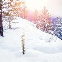 Virmaxy Prodaja Metar snijega Ručno izrađena metalna vanjska vrta Snježjak Mjerač vrta Dekoracija Brown